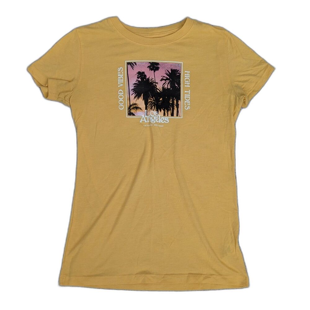 Aeropostale Good Vibes Graphic Crewneck Tee Women’s Small Summer Casual Beach